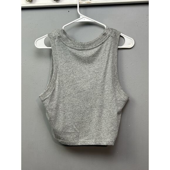 Levis Crop Tank Top Womens XS Surf Beach Palms Graphic Sleeveless Shirt - Picture 2 of 8